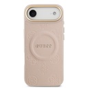 Apple iPhone 17 Air Uyumlu Kılıf Guess Orjinal Lisanslı M-safe Şarj Özellikli Sıcak Baskılı Yazı Logolu PU Deri Peony Kapak - 8