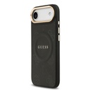 Apple iPhone 17 Air Uyumlu Kılıf Guess Orjinal Lisanslı M-safe Şarj Özellikli Sıcak Baskılı Yazı Logolu PU Deri Peony Kapak - 13
