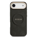 Apple iPhone 17 Air Uyumlu Kılıf Guess Orjinal Lisanslı M-safe Şarj Özellikli Sıcak Baskılı Yazı Logolu PU Deri Peony Kapak - 14