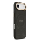 Apple iPhone 17 Air Uyumlu Kılıf Guess Orjinal Lisanslı M-safe Şarj Özellikli Sıcak Baskılı Yazı Logolu PU Deri Peony Kapak - 15
