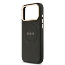 Apple iPhone 17 Pro Max Uyumlu Kılıf Guess Orjinal Lisanslı M-safe Şarj Özellikli Sıcak Baskılı Yazı Logolu PU Deri Peony Kapak - 5