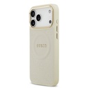 Apple iPhone 17 Pro Max Uyumlu Kılıf Guess Orjinal Lisanslı M-safe Şarj Özellikli Sıcak Baskılı Yazı Logolu PU Deri Peony Kapak - 22