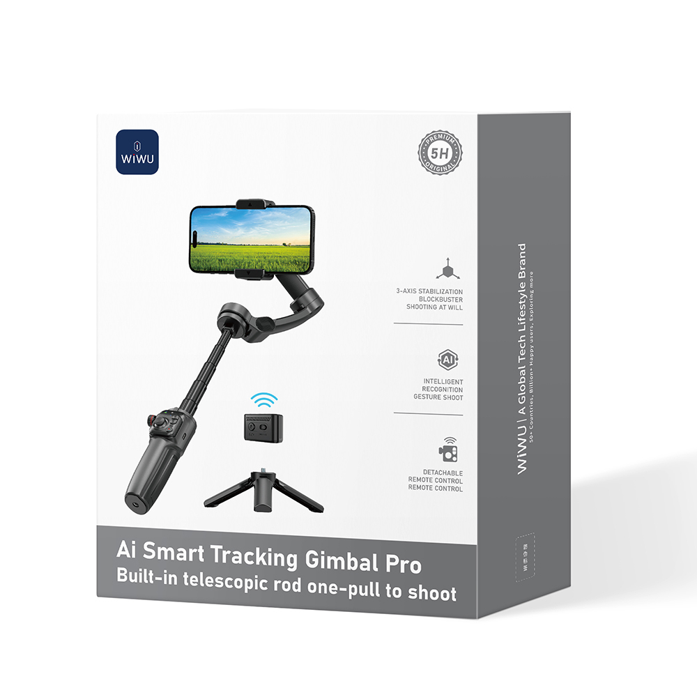 Wiwu Wi-SE016 Yapay Zeka Destekli Canlı Yayın Dolgu Işıklı Gimbal Stabilizatör - 7