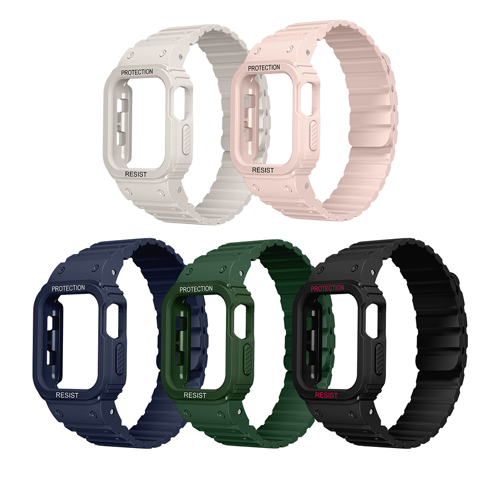 Apple Watch 38mm Uyumlu KRD-142 Airbag Tasarımlı Kasa Koruyuculu Silikon Kordon - 3