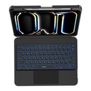 Apple iPad Pro 12.9 2021 Uyumlu (5.Nesil) Wiwu MK-007 Combo Pro Kalem Bölmeli Klavyeli Standlı Kılıf - 3
