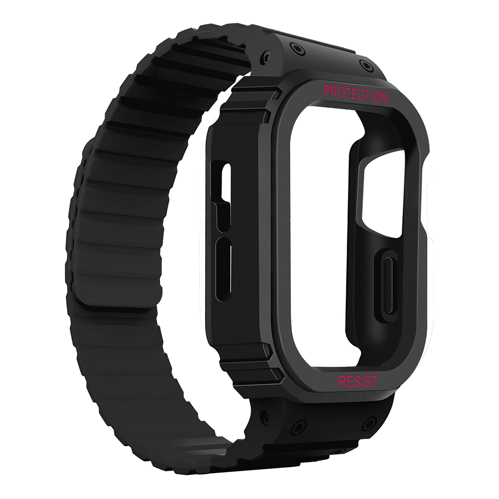 Apple Watch 10 42mm Uyumlu KRD-142 Airbag Tasarımlı Kasa Koruyuculu Silikon Kordon - 6
