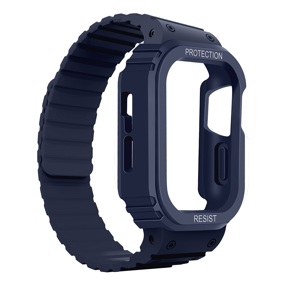 Apple Watch 10 42mm Uyumlu KRD-142 Airbag Tasarımlı Kasa Koruyuculu Silikon Kordon - 8