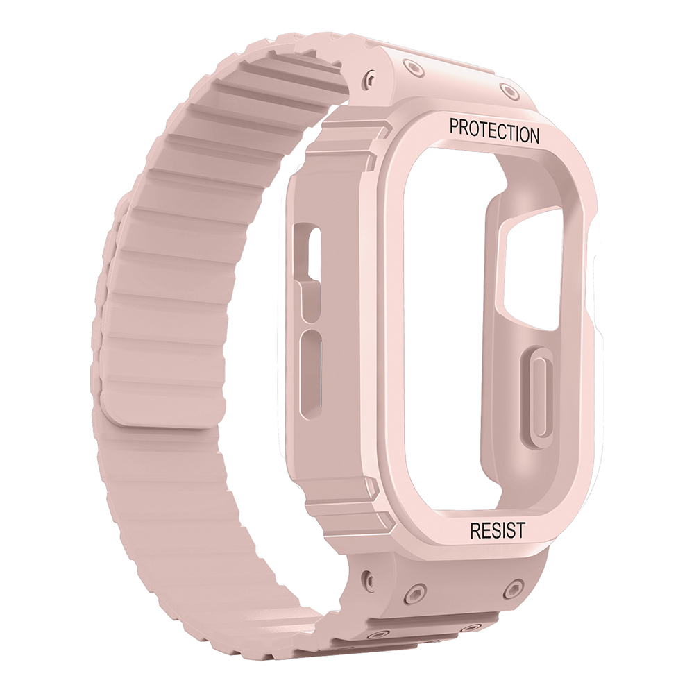 Apple Watch 10 46mm Uyumlu KRD-142 Airbag Tasarımlı Kasa Koruyuculu Silikon Kordon - 9