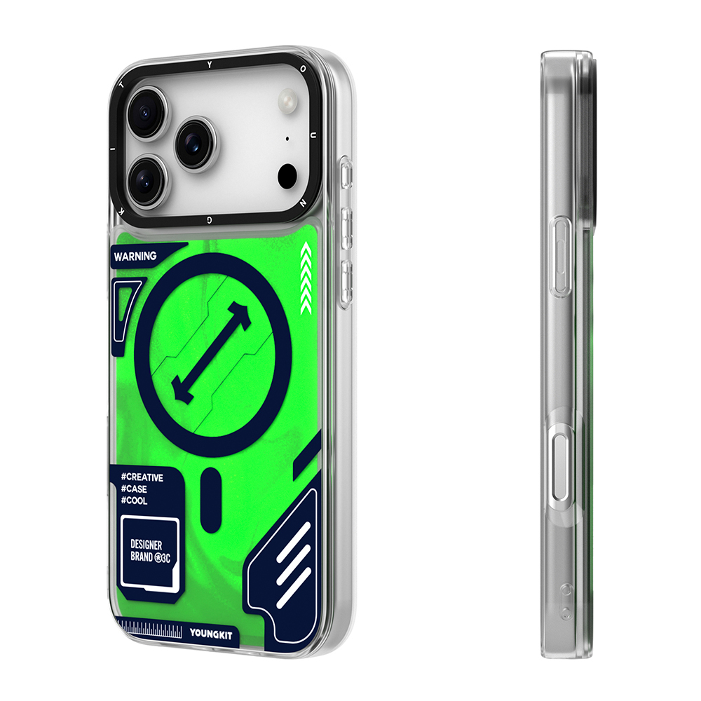 Apple iPhone 17 Pro Uyumlu Kılıf M-safe Şarj Özellikli Parlak Kumlu Sıvılı Tasarımlı Galaxy Fantasy Serisi Kapak - 5
