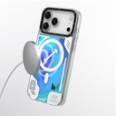 Apple iPhone 17 Pro Uyumlu Kılıf M-safe Şarj Özellikli Parlak Kumlu Sıvılı Tasarımlı Galaxy Fantasy Serisi Kapak - 7