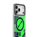 Apple iPhone 17 Pro Uyumlu Kılıf M-safe Şarj Özellikli Parlak Kumlu Sıvılı Tasarımlı Galaxy Fantasy Serisi Kapak - 10