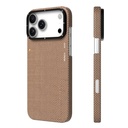 Apple iPhone 17 Pro Uyumlu Kılıf M-safe Şarj Özellikli Aramid Fiber Youngkit 1500D Kevlar Extreme Wing Titanyum-Gold Serisi Kapak - 4