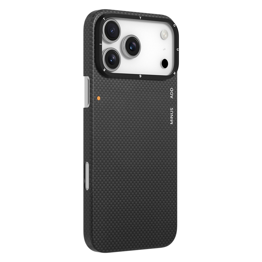 Apple iPhone 17 Pro Max Uyumlu Kılıf M-safe Şarj Özellikli Aramid Fiber Youngkit 1500D Kevlar Extreme Wing Titanyum-Gold Serisi Kapak - 2