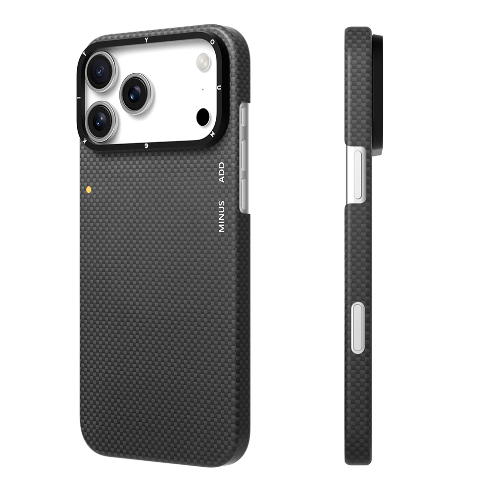 Apple iPhone 17 Pro Max Uyumlu Kılıf M-safe Şarj Özellikli Aramid Fiber Youngkit 1500D Kevlar Extreme Wing Titanyum-Gold Serisi Kapak - 3