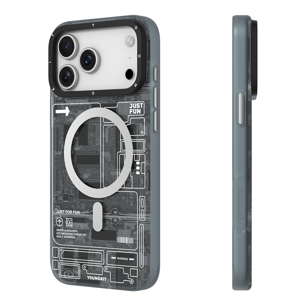Apple iPhone 17 Pro Max Uyumlu Kılıf M-safe Şarj Özellikli Kamera Denetim Butonlu Youngkit Technology Serisi Kapak - 4