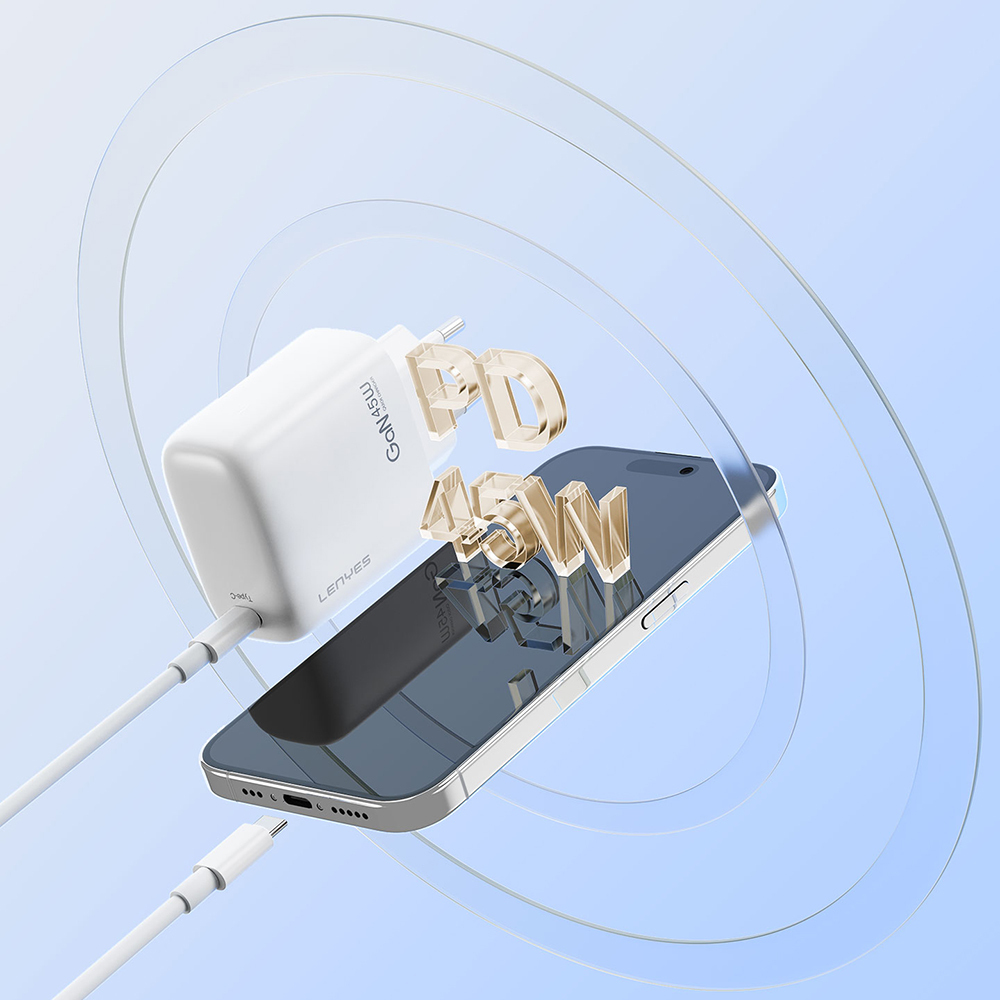 Lenyes LCH92 Type-C GaN Teknolojili PD Hızlı Şarj Özellikli Şarj Başlığı 30W - 2