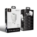 Lenyes LCH93-TC-L Type-C to Lightning GaN Teknolojili PD ve USB Hızlı Şarj Özellikli Şarj Seti 30W - 1