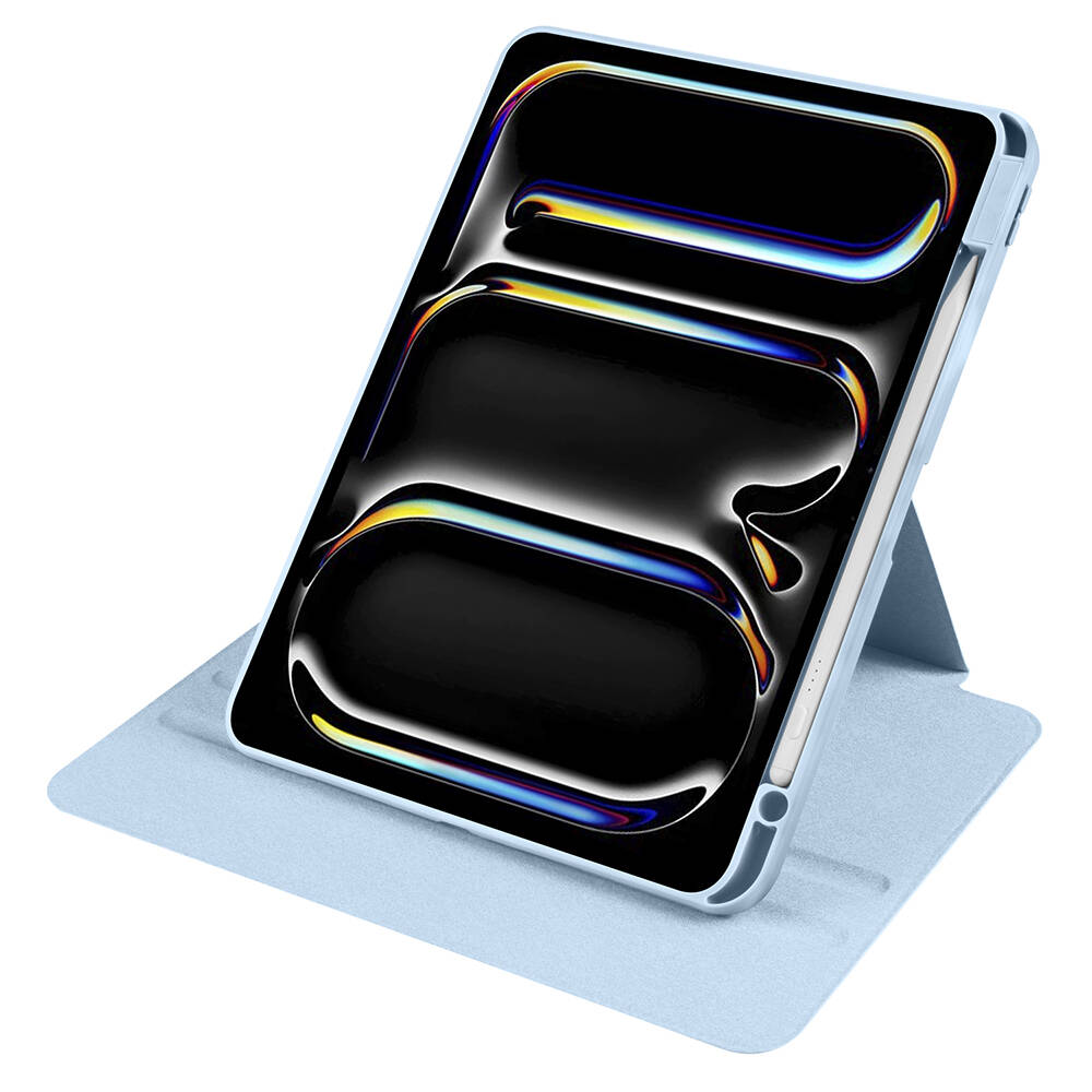 Apple iPad Pro 11 Uyumlu 2025 M5 Kılıf Zore Termik Kalem Bölmeli Dönebilen Standlı Kılıf - 2
