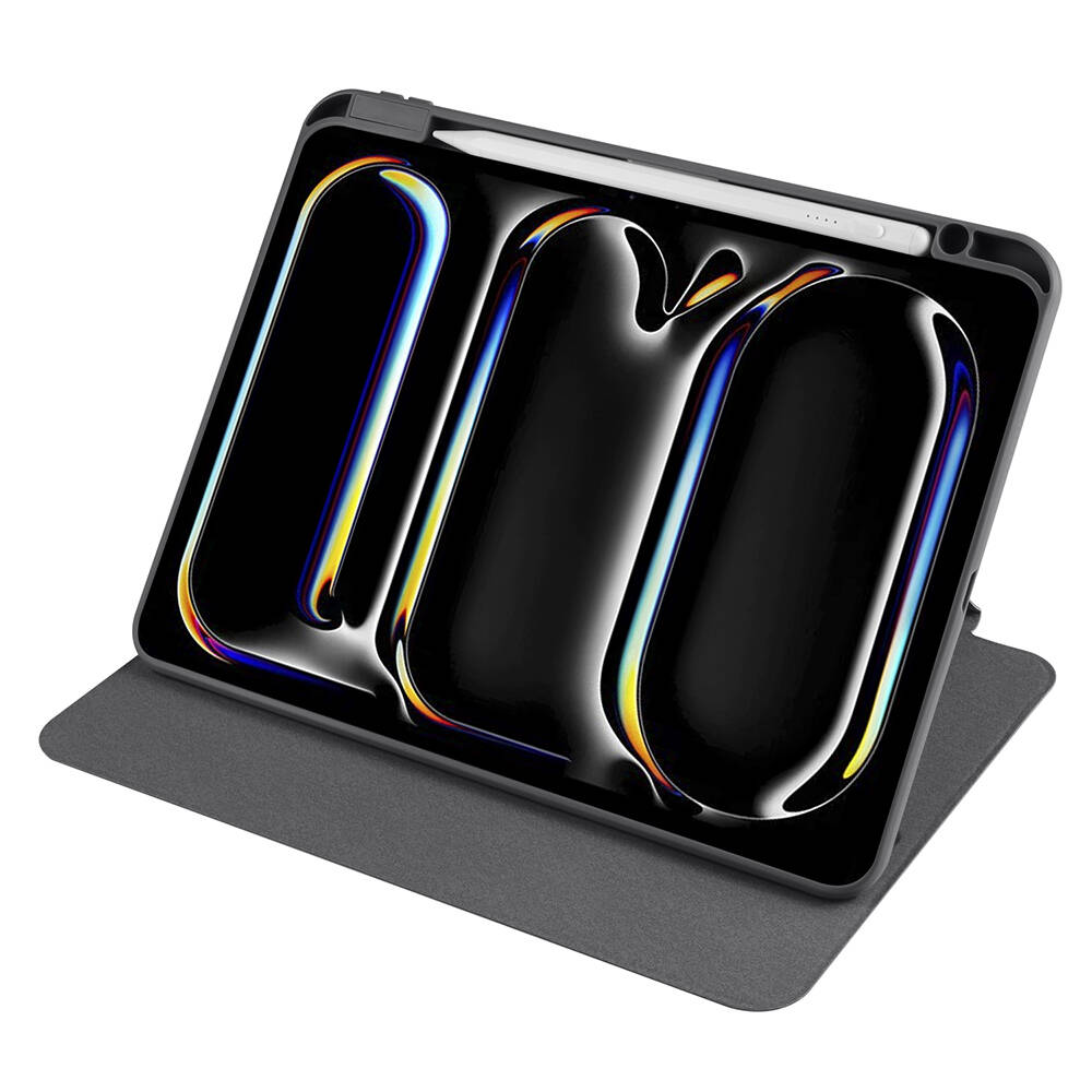 Apple iPad Pro 11 Uyumlu 2025 M5 Kılıf Zore Termik Kalem Bölmeli Dönebilen Standlı Kılıf - 7