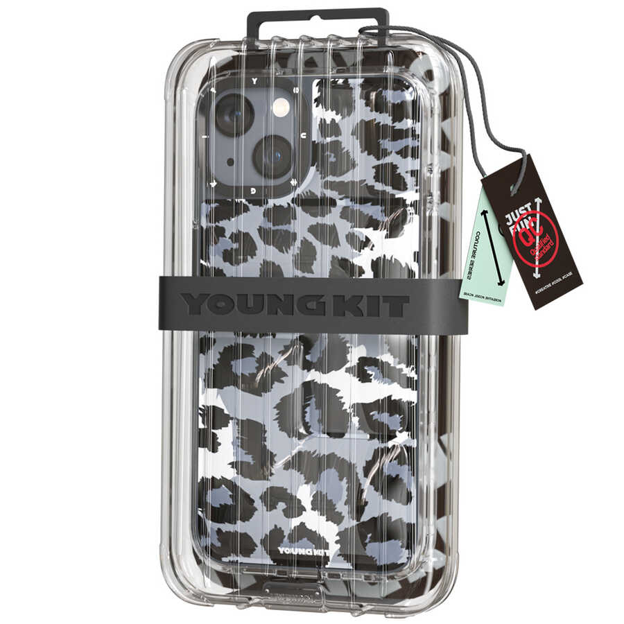 Apple iPhone 13 Uyumlu Kılıf YoungKit Leopard Article Serisi Kapak - 10