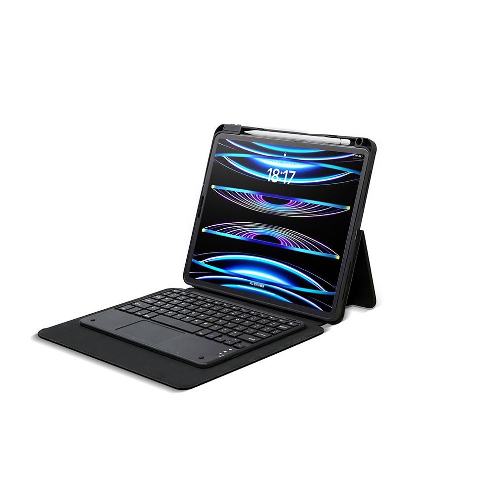 Apple iPad Pro 13 2025 M5 Zore Border Keyboard Bluetooh Bağlantılı Standlı Klavyeli Tablet Kılıfı - 3
