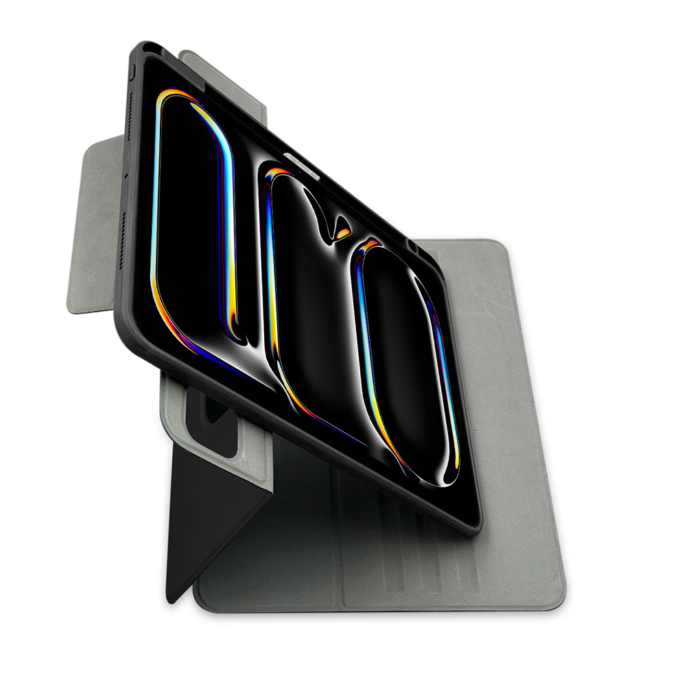 Apple iPad Pro 11 Uyumlu 2025 M5 Raptic Spin Detachable Folio PU Ayrılabilir Kalem Bölmeli Standlı Kılıf - 10