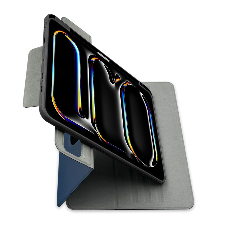Apple iPad Pro 11 Uyumlu 2025 M5 Raptic Spin Detachable Folio PU Ayrılabilir Kalem Bölmeli Standlı Kılıf - 13