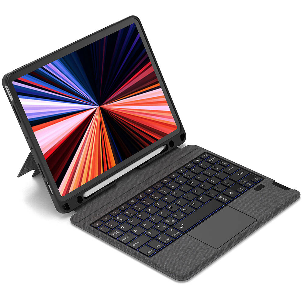 Apple iPad Pro 11 Uyumlu 2025 M5 Wiwu Mag Touch Klavyeli Standlı Kılıf - 3