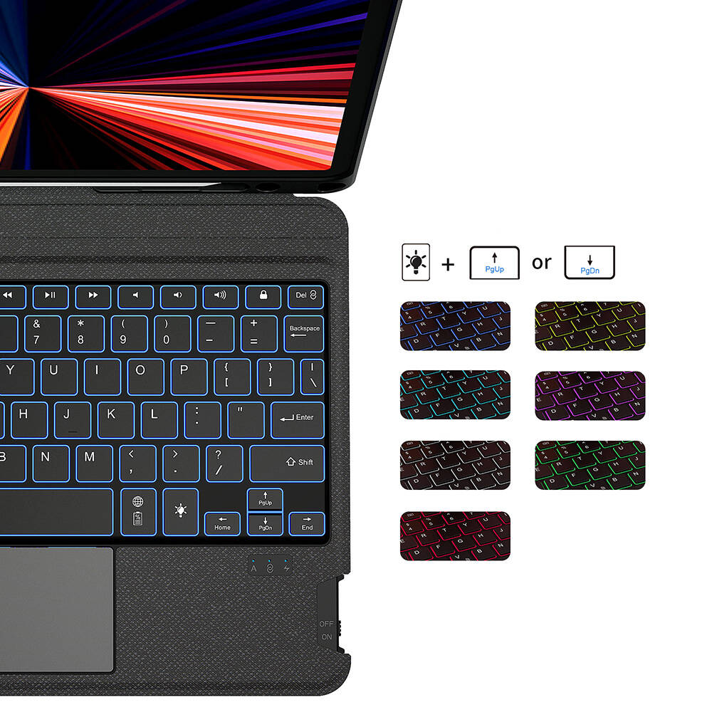 Apple iPad Pro 11 Uyumlu 2025 M5 Wiwu Mag Touch Klavyeli Standlı Kılıf - 8