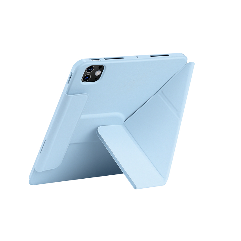Apple iPad Pro 11 Uyumlu 2025 M5 Wiwu 360° Dönebilen Standlı Magnetik Koruyucu Tablet Kılıfı - 16
