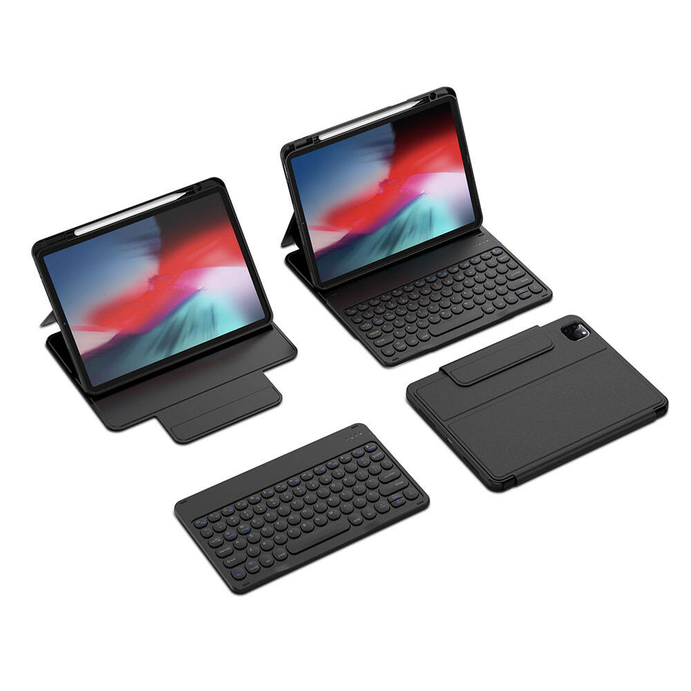 Apple iPad Pro 11 Uyumlu 2025 M5 Wiwu Protective Gizli Kalem Bölmeli Klavyeli Kılıf - 2
