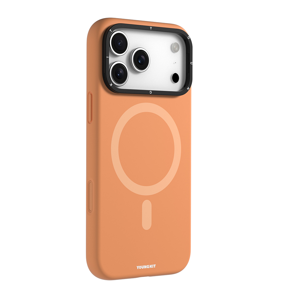 Apple iPhone 17 Pro Uyumlu Kılıf M-Safe Şarj Özellikli Kamera Standlı Youngkit Gel Cream Serisi Kapak - 1