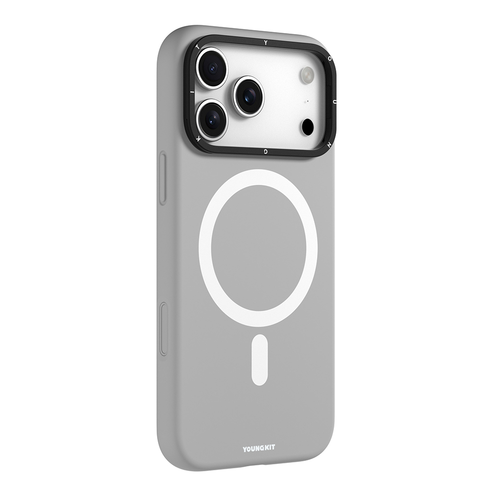 Apple iPhone 17 Pro Uyumlu Kılıf M-Safe Şarj Özellikli Kamera Standlı Youngkit Gel Cream Serisi Kapak - 3
