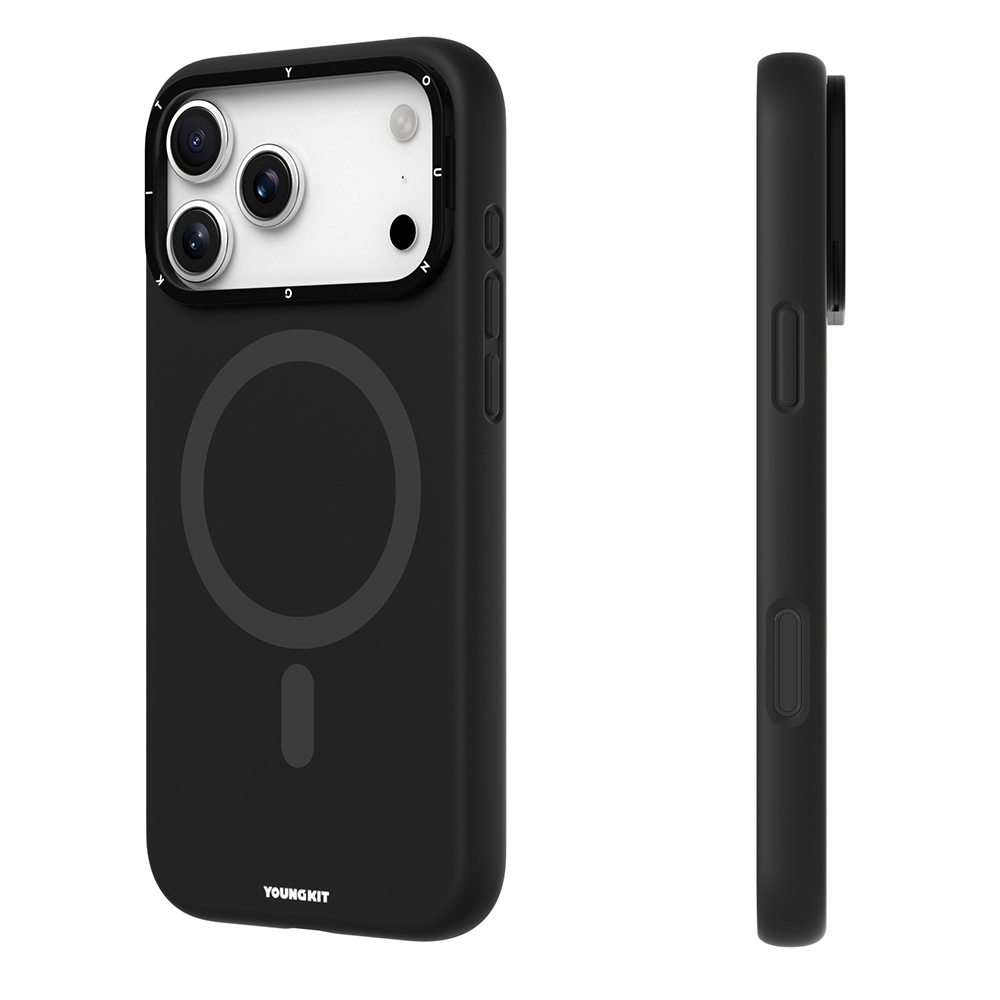Apple iPhone 17 Pro Uyumlu Kılıf M-Safe Şarj Özellikli Kamera Standlı Youngkit Gel Cream Serisi Kapak - 5