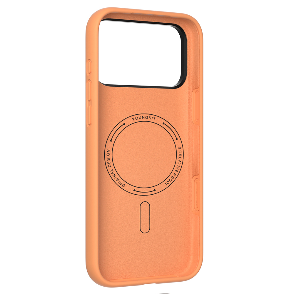 Apple iPhone 17 Pro Uyumlu Kılıf M-Safe Şarj Özellikli Kamera Standlı Youngkit Gel Cream Serisi Kapak - 8