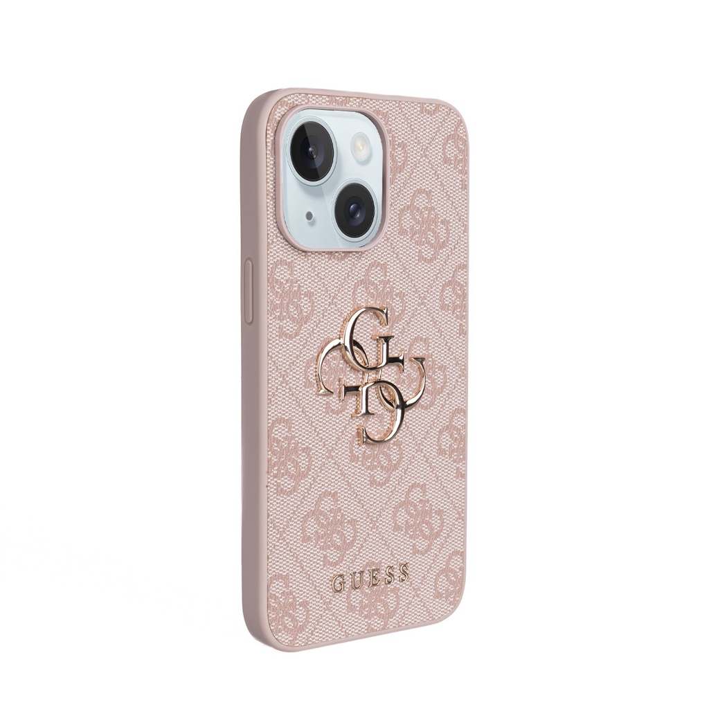 Apple iPhone 15 Plus Uyumlu Kılıf Guess Orjinal Lisanslı PU Deri 4G Büyük Metal Logolu Çapraz Vücut Askılı Kapak - 9