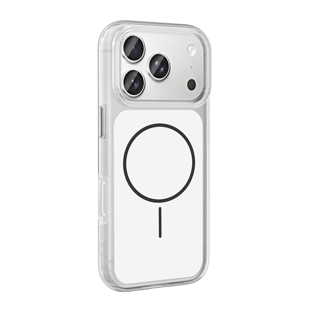 Apple iPhone 17 Pro Uyumlu Kılıf M-Safe Şarj Özellikli Metal Buton Tasarımlı Zore İkonik Sert Silikon Kapak - 3