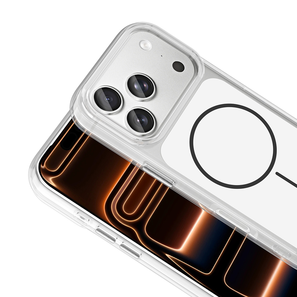 Apple iPhone 17 Pro Max Uyumlu Kılıf M-Safe Şarj Özellikli Metal Buton Tasarımlı Zore İkonik Sert Silikon Kapak - 8