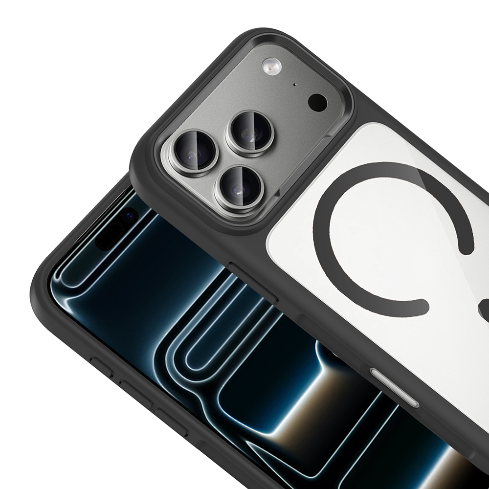 Apple iPhone 17 Pro Max Uyumlu Kılıf M-Safe Şarj Özellikli Metal Kamera Çerçeveli Zore Tiko Kapak - 5