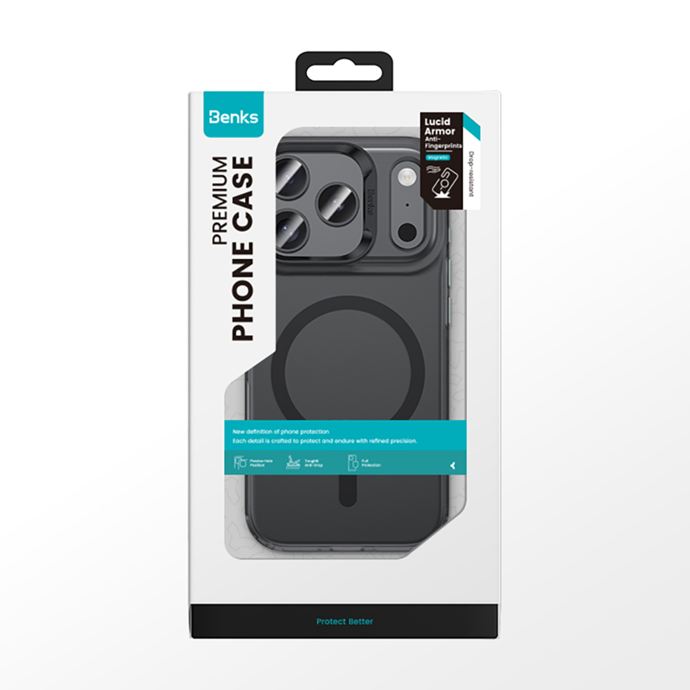 Apple iPhone 17 Pro Uyumlu Kılıf M-Safe Şarj Özellikli Benks C-Magnet Lucid Armor Kapak - 14