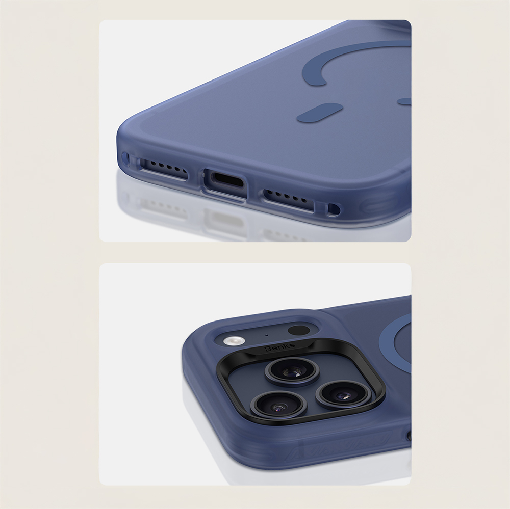 Apple iPhone 17 Pro Max Uyumlu Kılıf M-Safe Şarj Özellikli Benks C-Magnet Lucid Armor Kapak - 12
