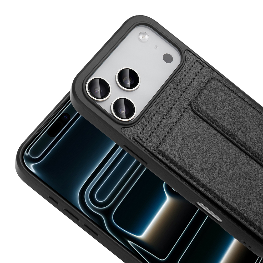 Apple iPhone 17 Pro Uyumlu Kılıf PU Deri Kartlıklı Zore Sevilla Kapak - 6