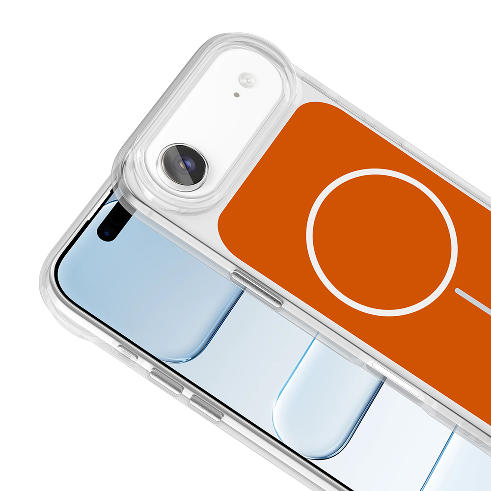 Apple iPhone 17 Air Uyumlu Kılıf M-Safe Şarj Özellikli Metal Buton Tasarımlı Zore İkonik Sert Silikon Kapak - 6
