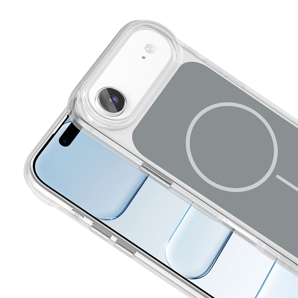 Apple iPhone 17 Air Uyumlu Kılıf M-Safe Şarj Özellikli Metal Buton Tasarımlı Zore İkonik Sert Silikon Kapak - 7