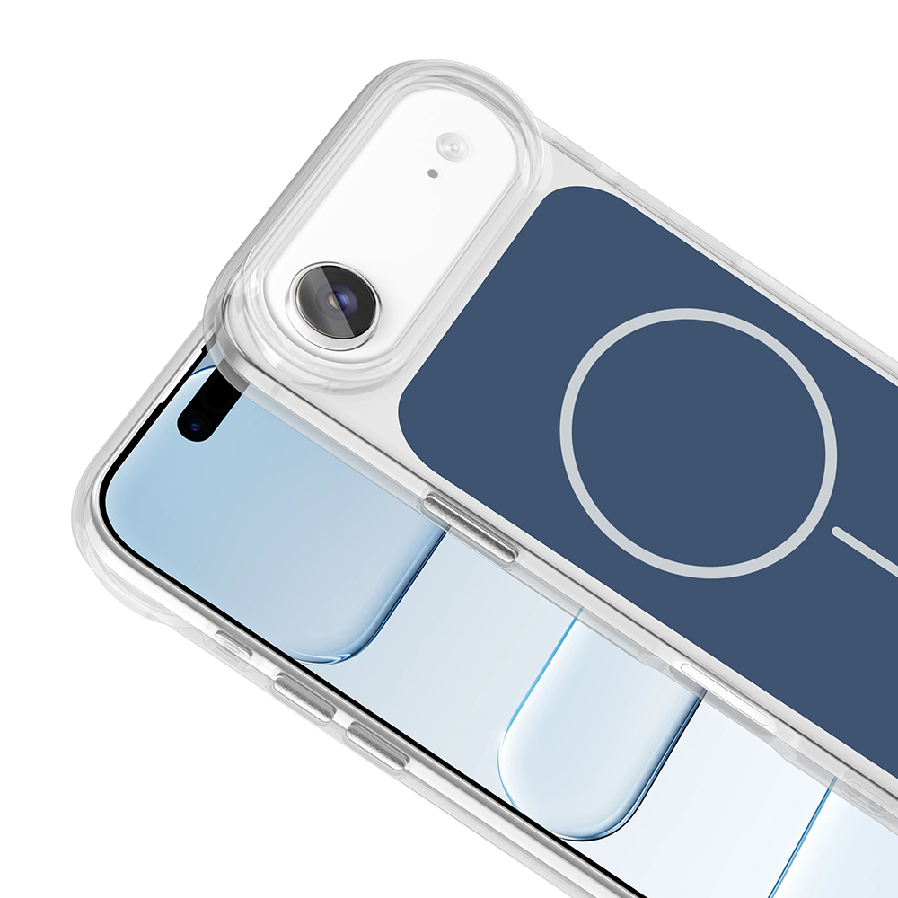Apple iPhone 17 Air Uyumlu Kılıf M-Safe Şarj Özellikli Metal Buton Tasarımlı Zore İkonik Sert Silikon Kapak - 9