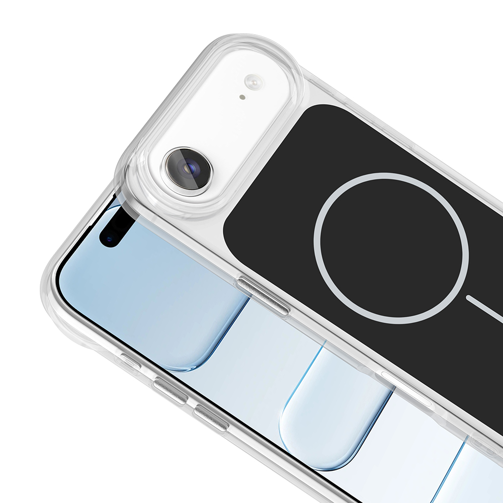 Apple iPhone 17 Air Uyumlu Kılıf M-Safe Şarj Özellikli Metal Buton Tasarımlı Zore İkonik Sert Silikon Kapak - 10