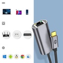 Qgeem QG04 Type-C to RJ45 Ethernet Dönüştürücü Kablo 1024Mbps 22cm - 1
