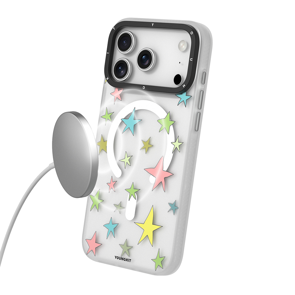 Apple iPhone 17 Pro Uyumlu Kılıf M-Safe Şarj Özellikli Airbagli Çift Katmanlı Youngkit Sweathart Serisi Kapak - 7