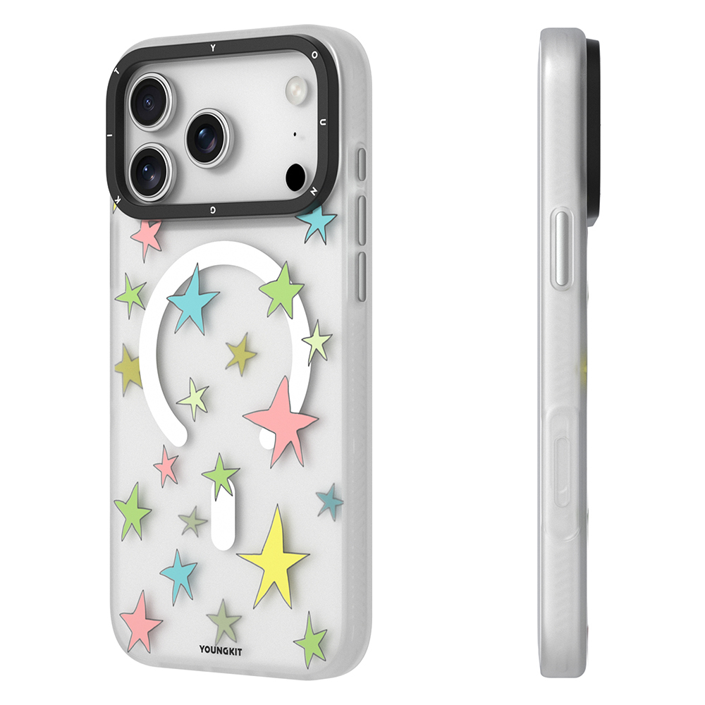 Apple iPhone 17 Pro Max Uyumlu Kılıf M-Safe Şarj Özellikli Airbagli Çift Katmanlı Youngkit Sweathart Serisi Kapak - 4