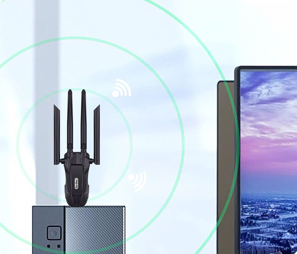 Go-Des GD-WPS015 Wi-Fi USB Adaptörü 900Mbps - 1